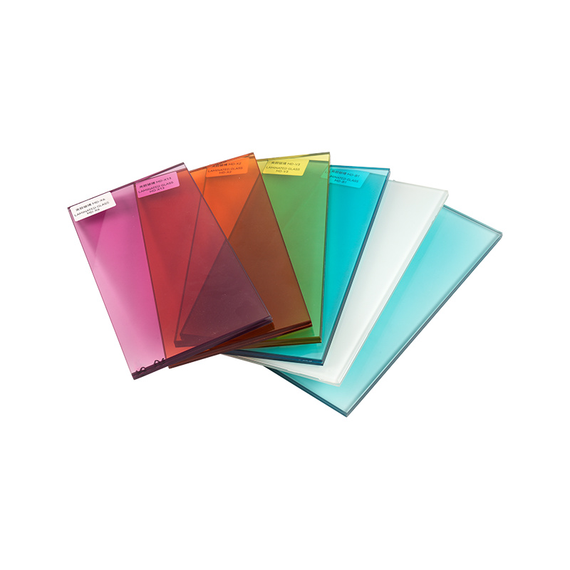Warna Filem EVA dan PVB yang tersedia Radiasi-Bukti Berwarna Kaca Laminated